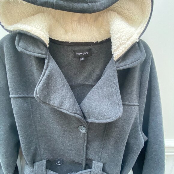 New Look Winter Jacket Hooded Size 1x Lightweight - Picture 2 of 5